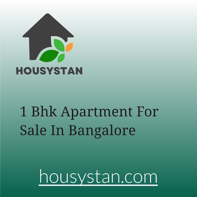 1 Bhk Apartment For Sale In Bangalore