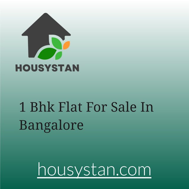 1 Bhk Flat For Sale In Bangalore