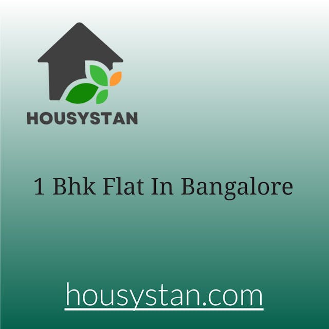 1 Bhk Flat In Bangalore