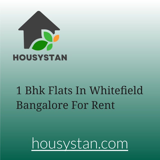 1 Bhk Flats In Whitefield Bangalore For Rent