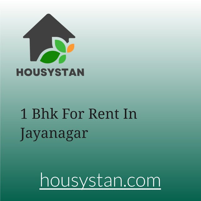 1 Bhk For Rent In Jayanagar