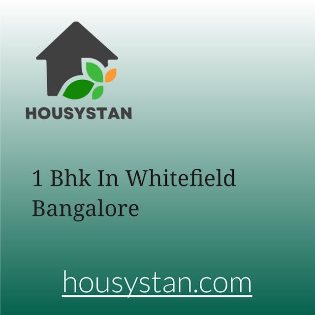 1 Bhk In Whitefield Bangalore