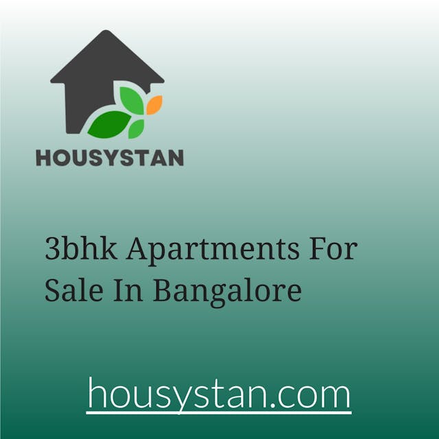 3bhk Apartments For Sale In Bangalore
