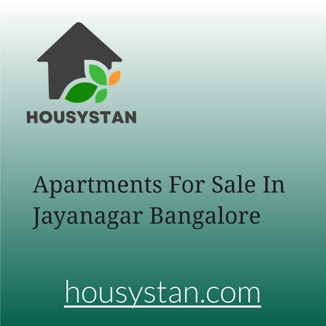 Apartments For Sale In Jayanagar Bangalore