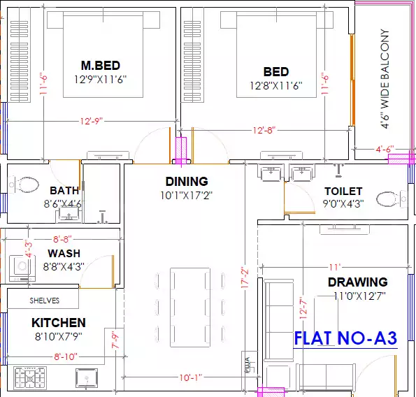 Floor plan for Giridhari The Art