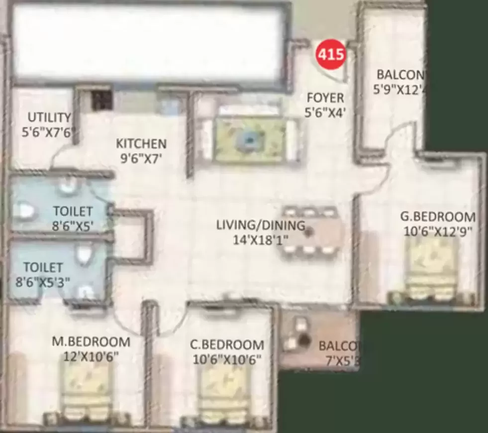 Floor plan for ASN Serenity