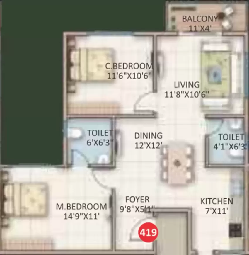 Floor plan for ASN Serenity