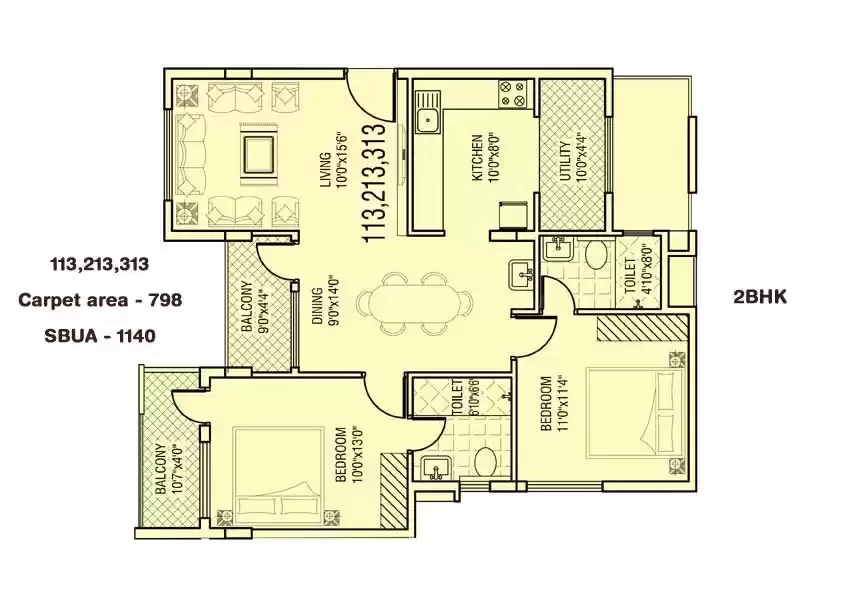 Floor plan for Aaptha Landmark