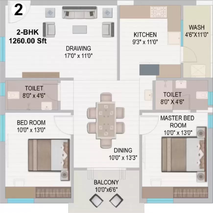 Floor plan for Ace Ajanta