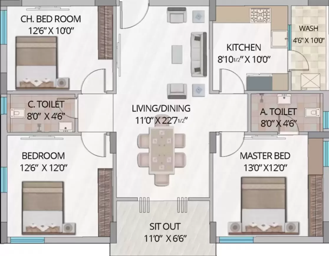 Floor plan for Ace Ajanta