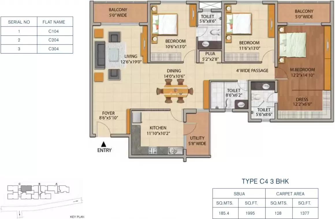 Floor plan for Adarsh Astria