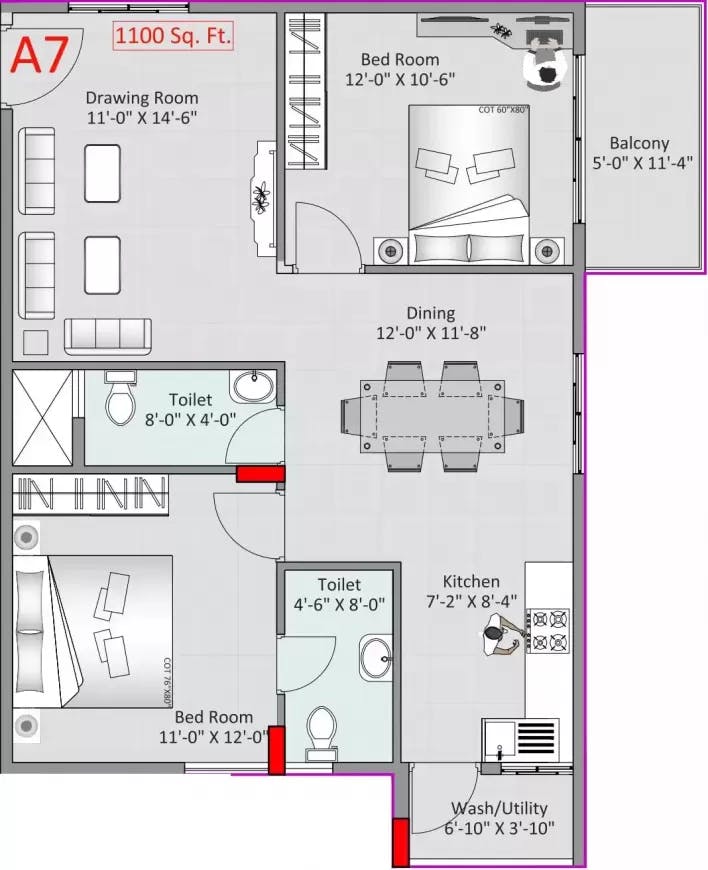 Floor plan for Adithya Lujoso