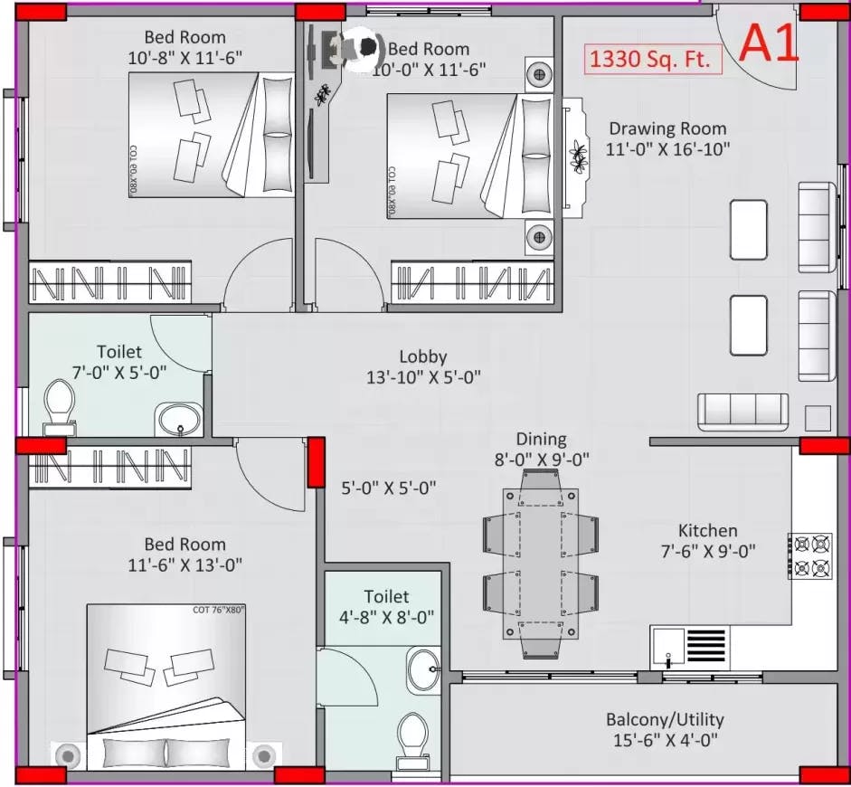 Floor plan for Adithya Lujoso