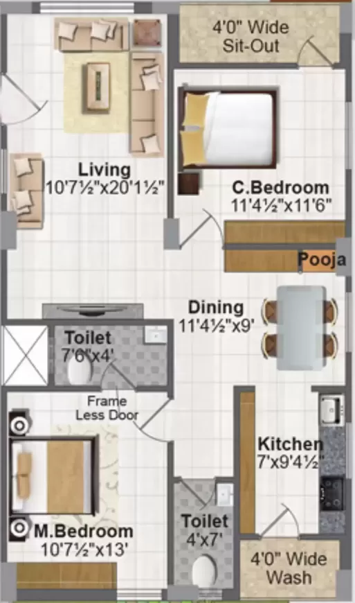 Floor plan for Aditya Elegance