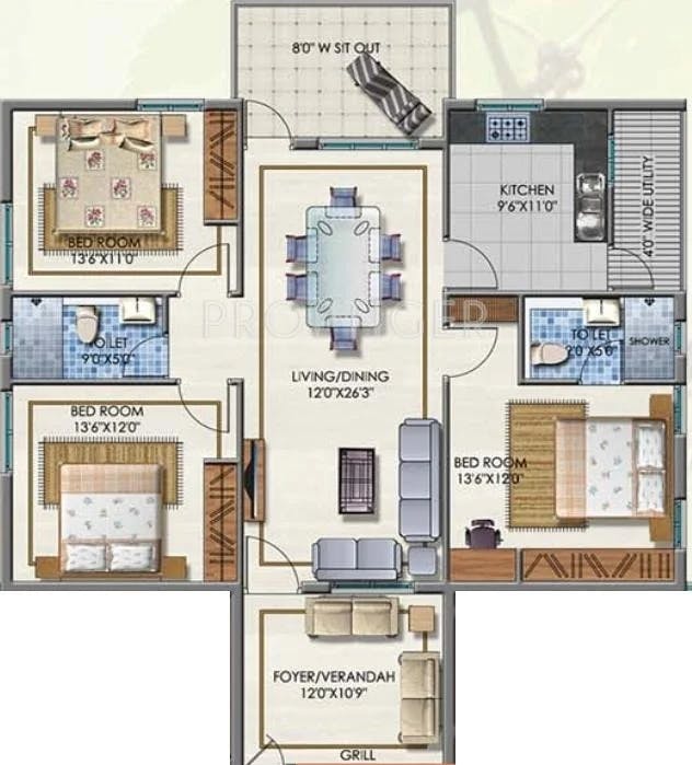 Floor plan for Aditya Heights