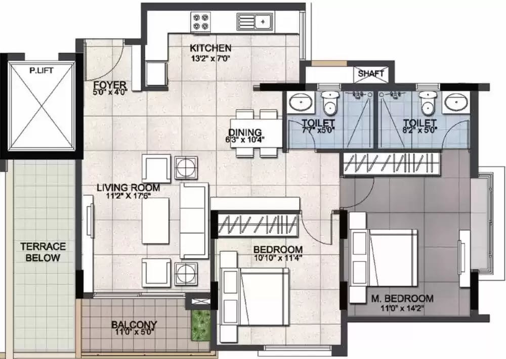 Floor plan for Ajmera Annex