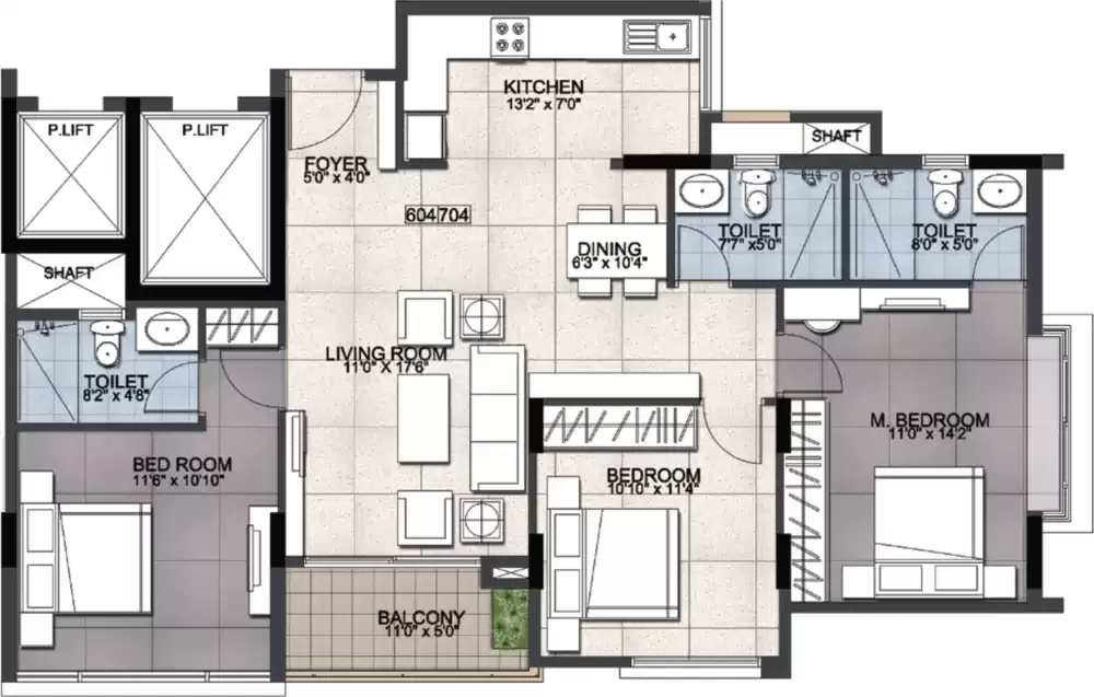 Floor plan for Ajmera Annex