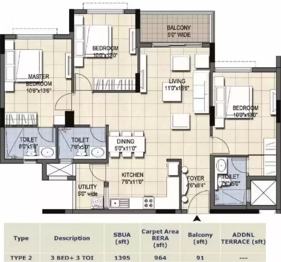 Floor plan for Ajmera Nucleus