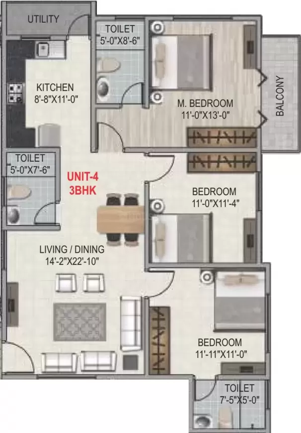 Floor plan for Amigo Regency