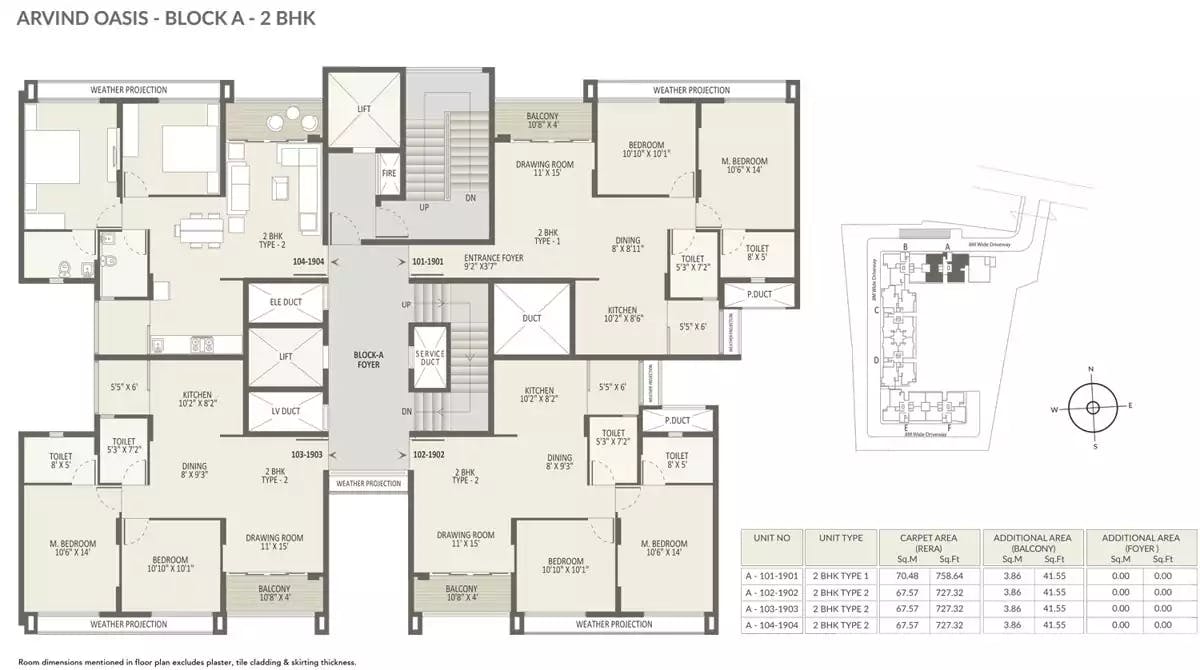 Floor plan for Arvind Oasis