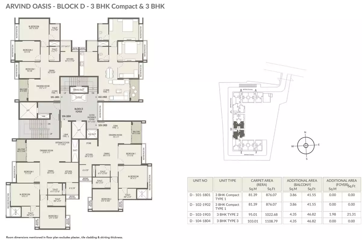 Floor plan for Arvind Oasis