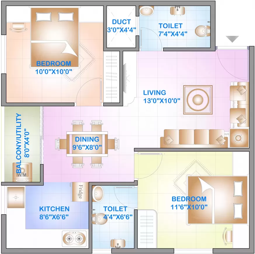 Floor plan for Aryan Golden Arena