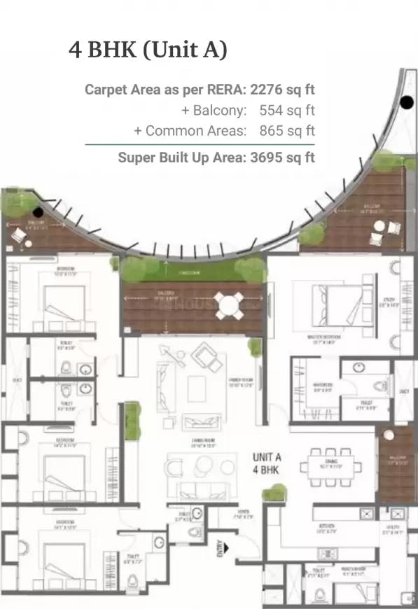 Floor plan for Assetz 38 and Banyan