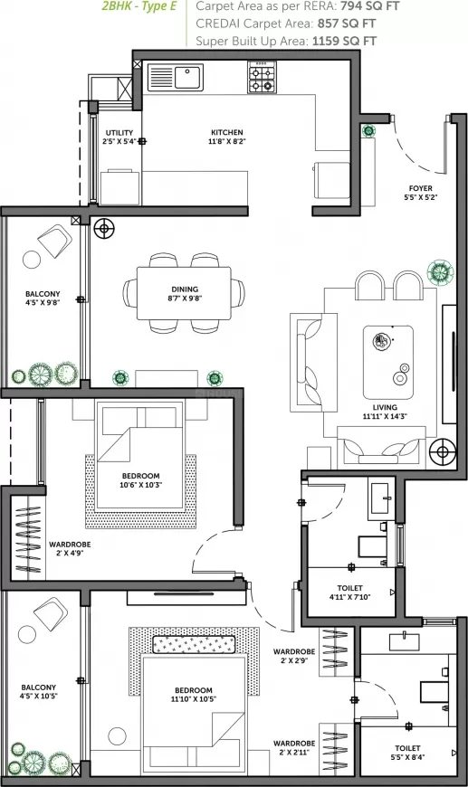 Floor plan for Assetz 63 Degree East