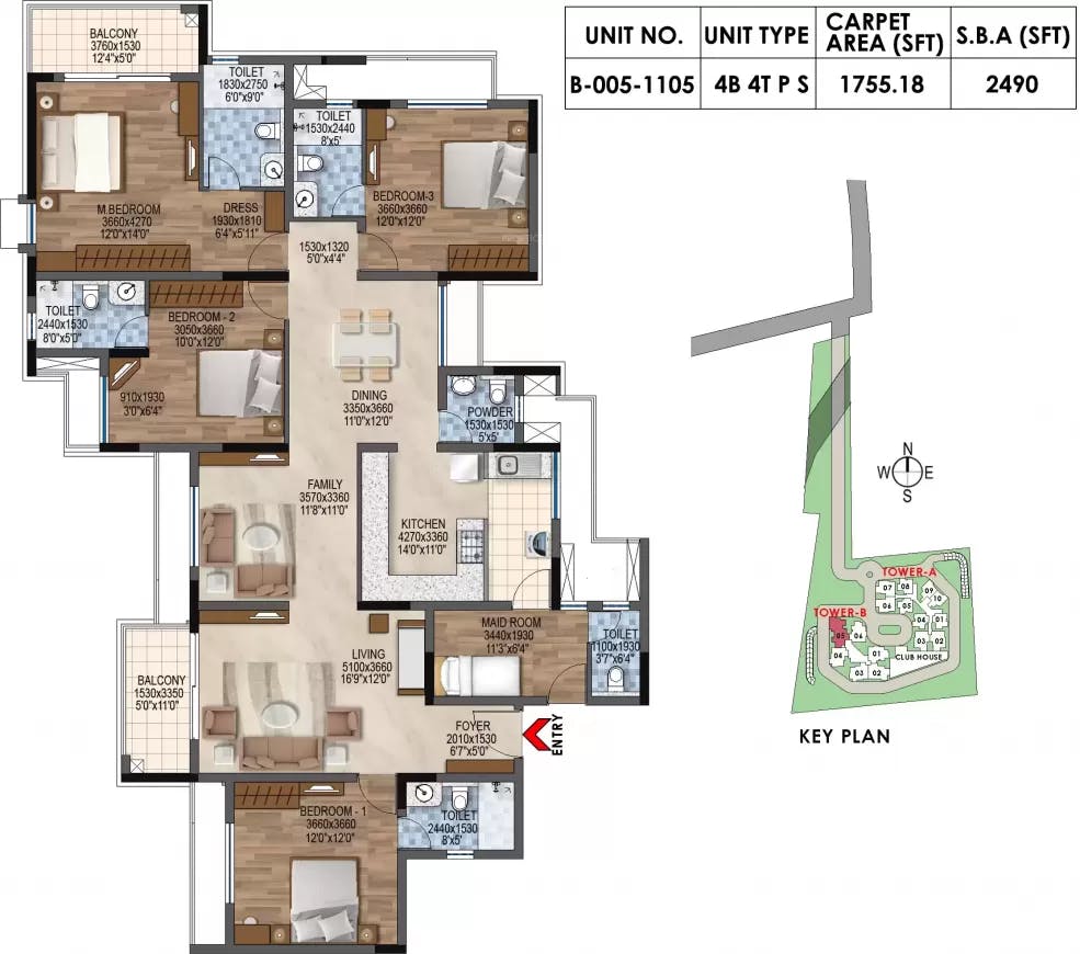 Floor plan for Bollineni Astra