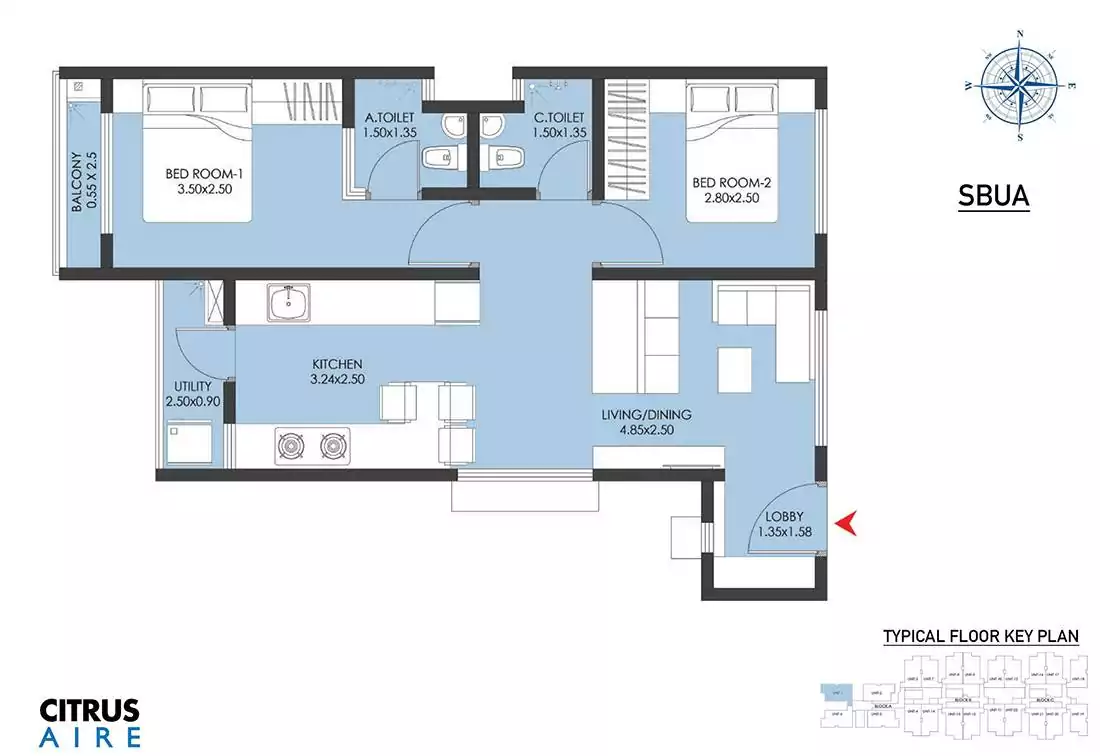 Floor plan for Citrus Aire