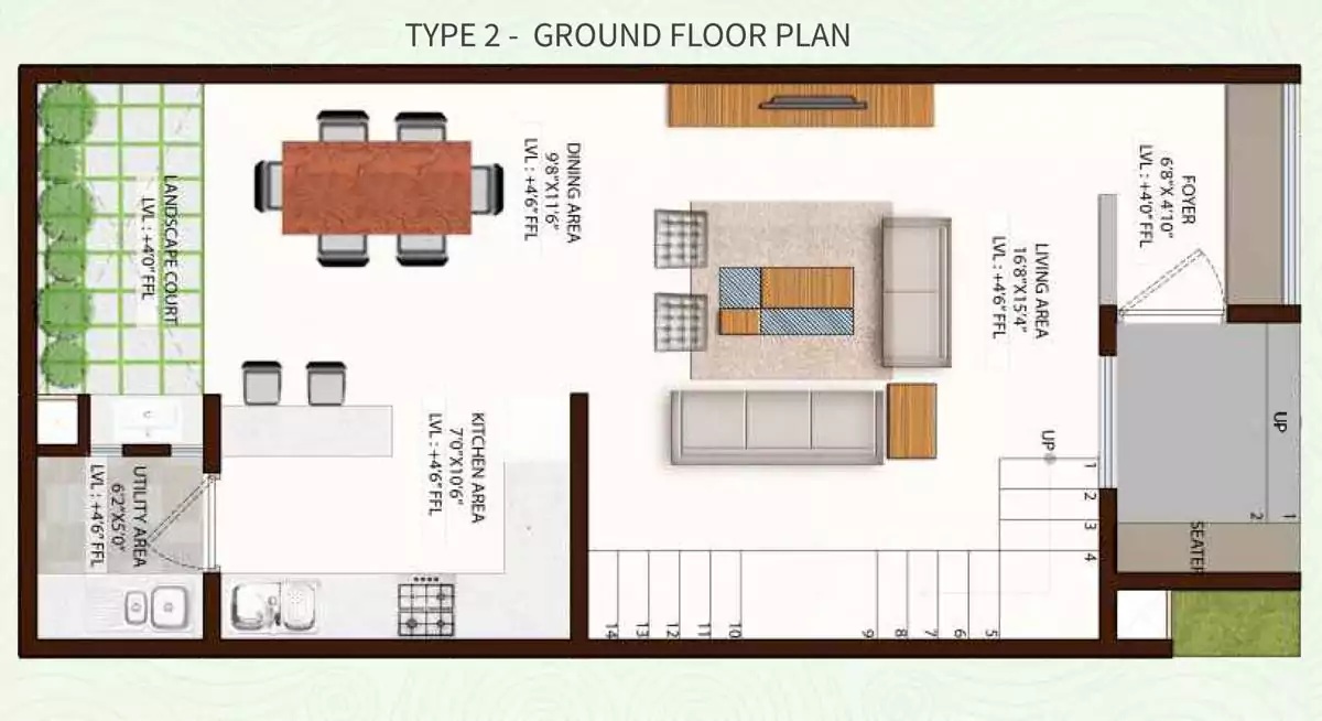 Floor plan for Citrus Zen Garden