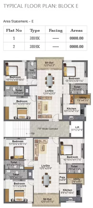 Floor plan for Concrete Vivanta