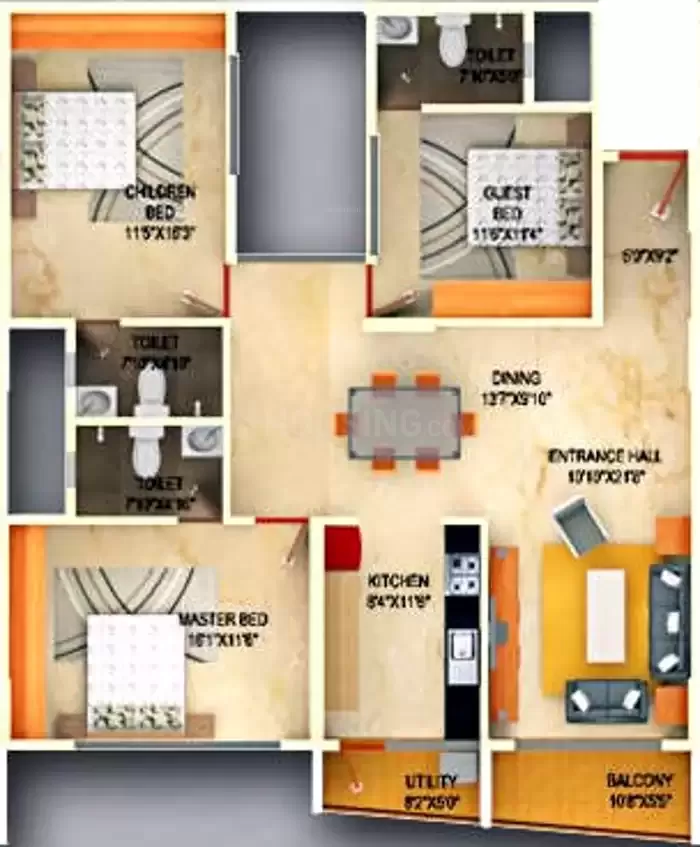 Floor plan for Ds max Sky City