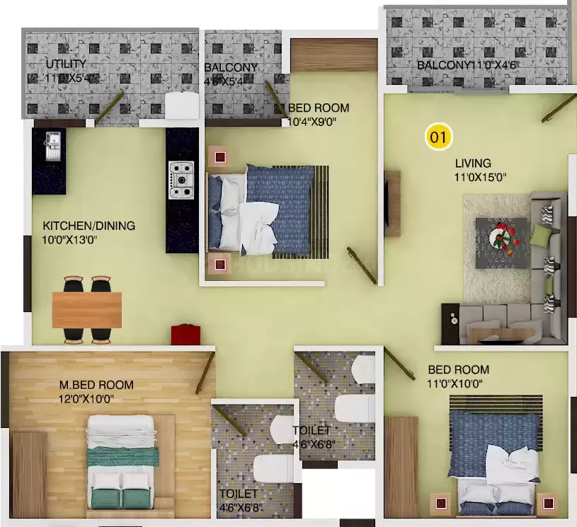 Floor plan for Ds max Sonata