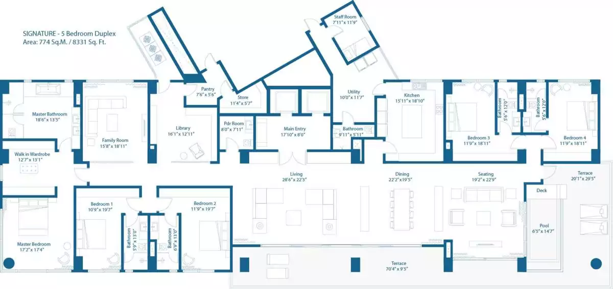 Floor plan for Embassy Lake Terraces