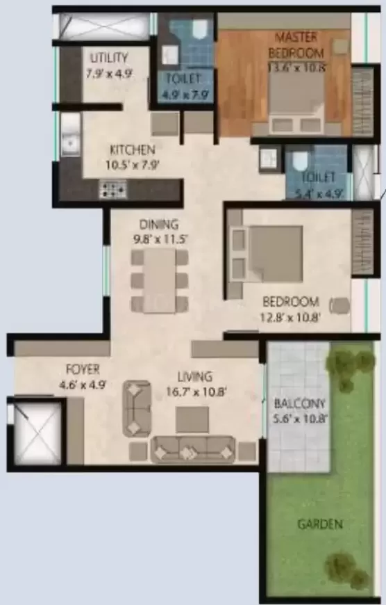 Floor plan for Excel Sky Court