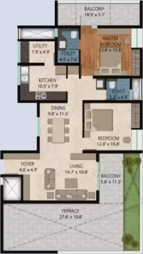 Floor plan for Excel Sky Court