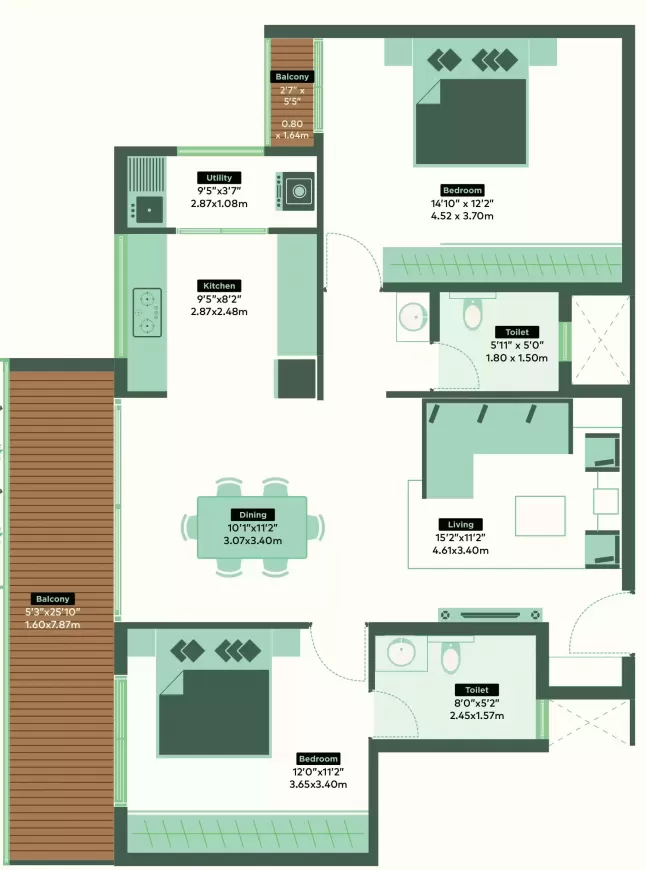 Floor plan for Formist Treehouse