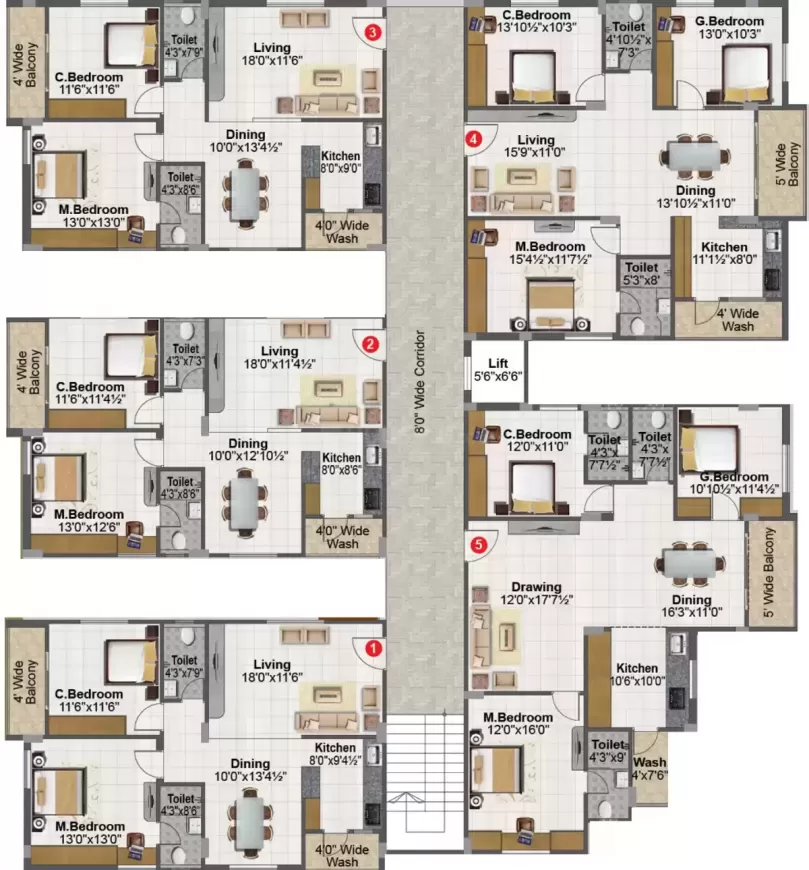 Floor plan for Fortune Green Gold Crest