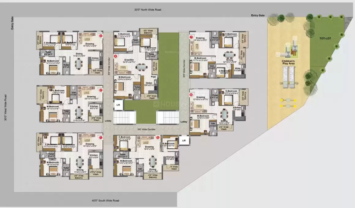 Floor plan for Fortune Green Gold Finch
