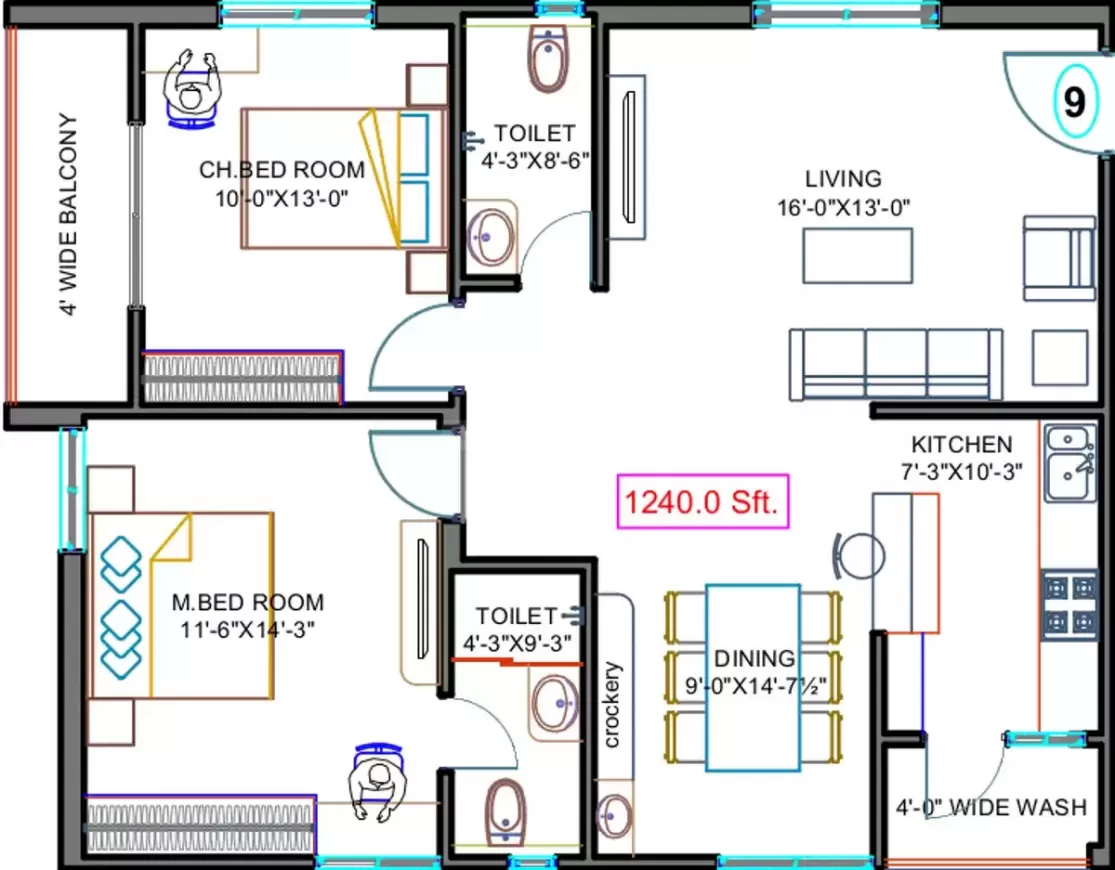 Floor plan for Fortune Green Golden Oriole