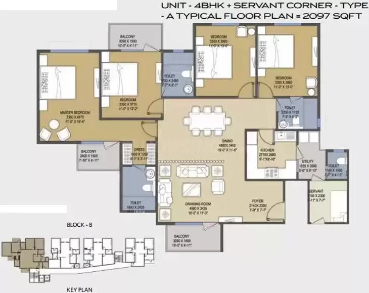 Floor plan for G Corp Mahalakshmi