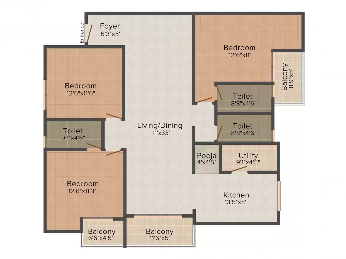 Floor plan for GAG Classic Amrutha