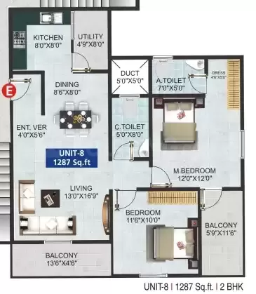 Floor plan for GK Tropical Springs