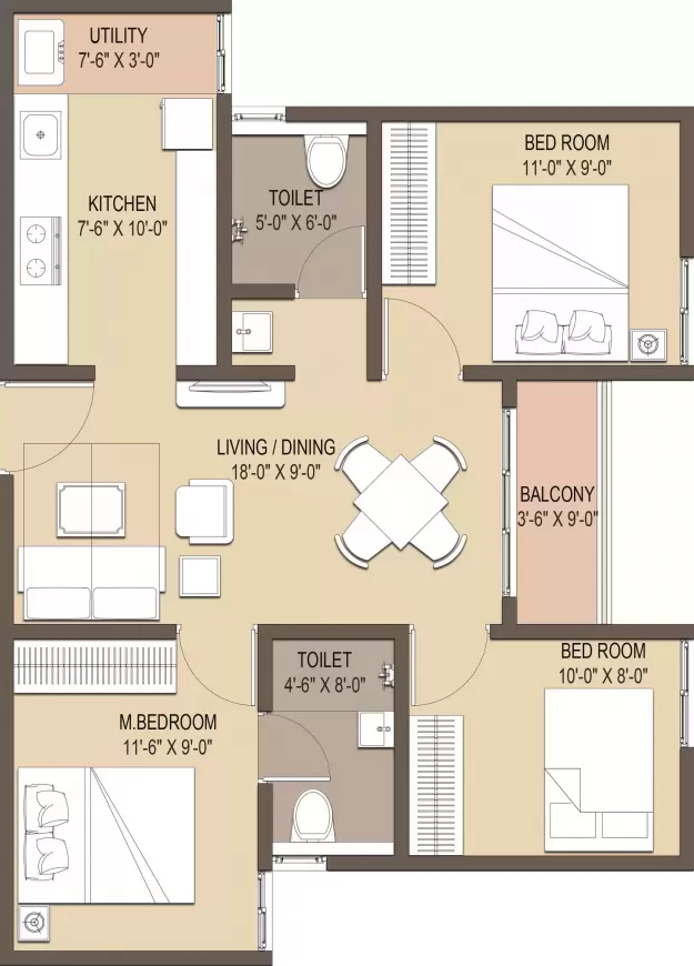 Floor plan for GM North Enclave