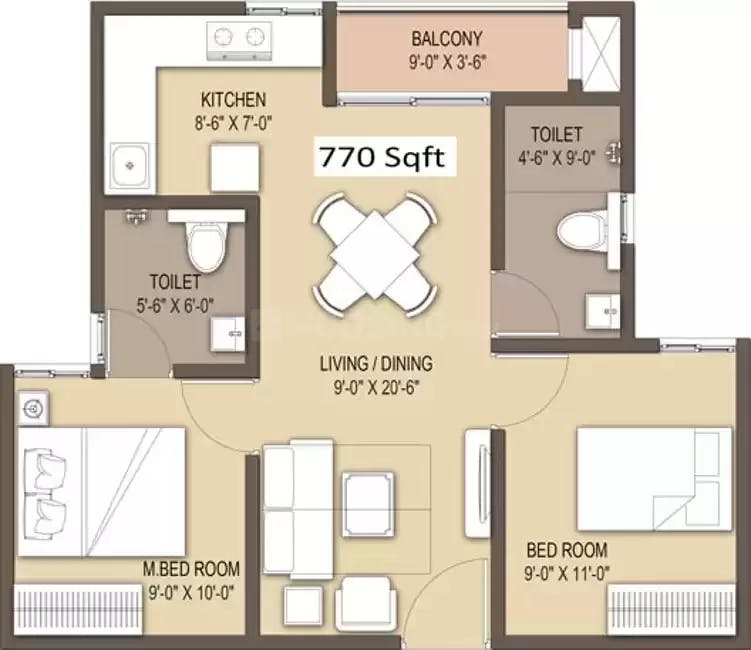 Floor plan for GM Orchid Enclave