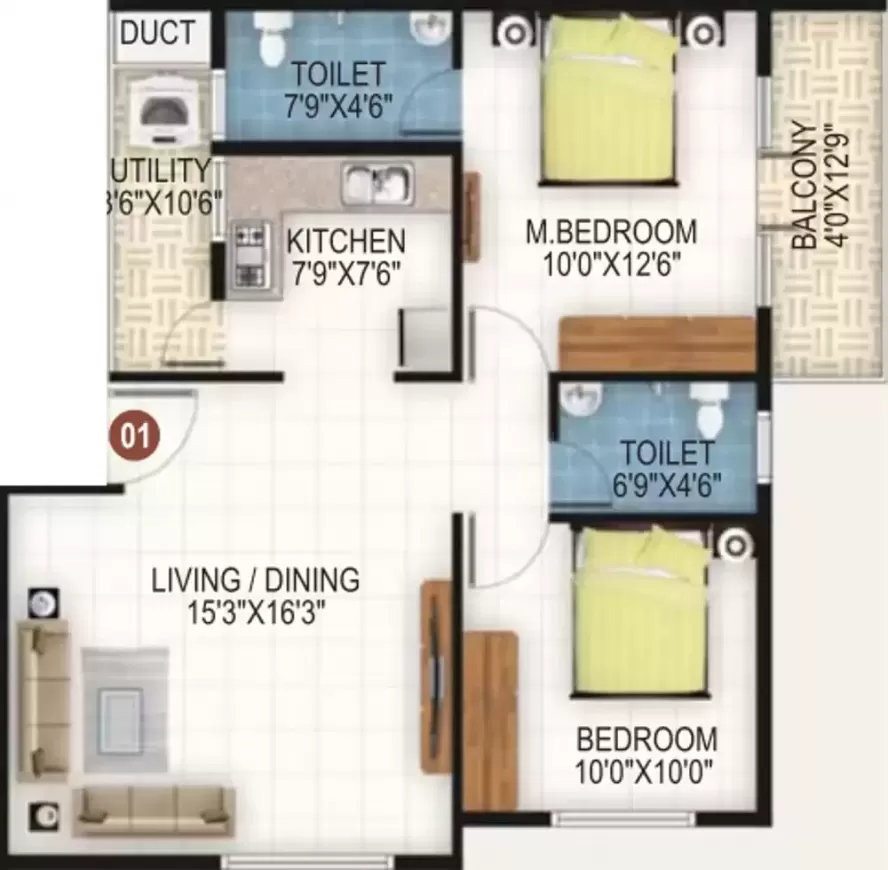 Floor plan for GR Elysium 3