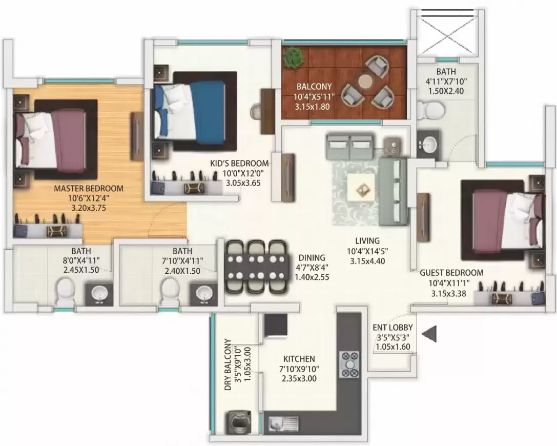 Floor plan for Geras World Of Joy S