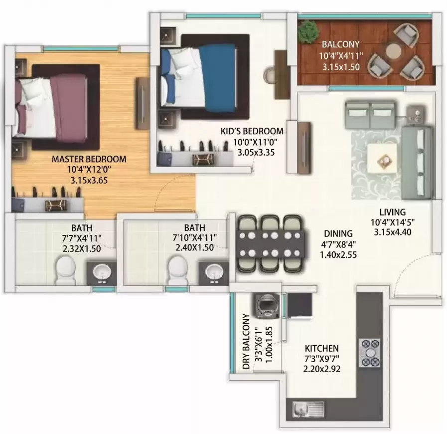 Floor plan for Geras World Of Joy S