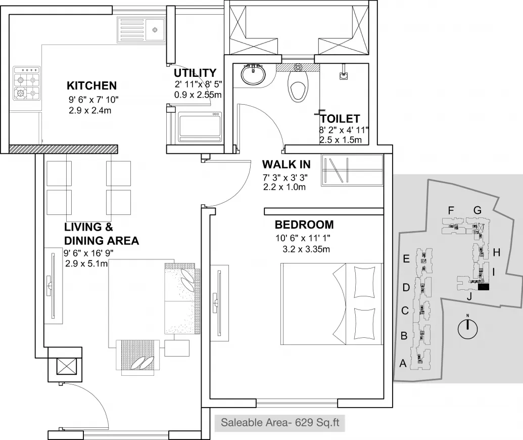 Floor plan for Godrej Avenues